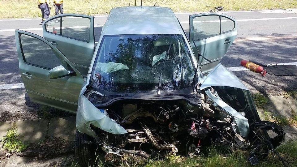 Dopravní nehoda tří vozidel u Moravské Třebové