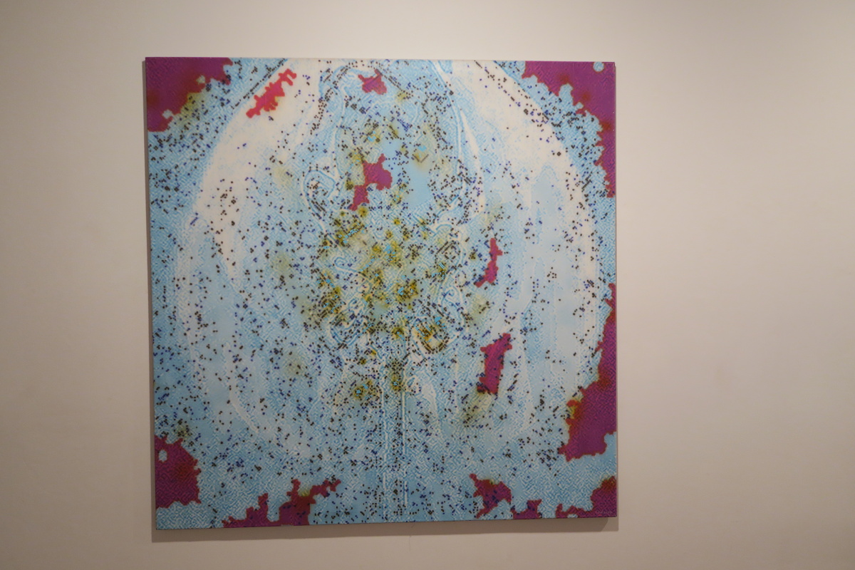 Jakub Švéda ( 1973) Tečkovaný prostor III, 1997, akryl, plátno, 150 x 150 cm