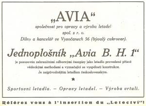 03 Avia B.H.1 dobová propagace 02